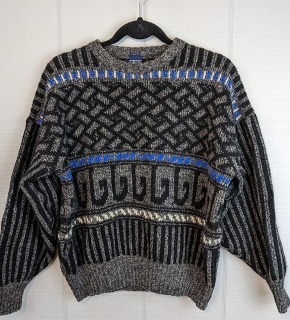 Vtg Crew / J Crew Womens Sweater XL (Med?) Shetland Wool Made in England Grandpa